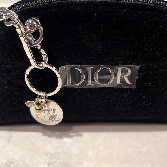 DIOR Velvet Black Crossbody Handbag chain Purse Evening Bag/makeup - Picture 2 of 16